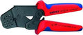 High Leverage Go To Crimp Pliers For Non Insulated Open Plug Connectors With Four Crimping Positions From Zero Point One To One Point Five Square Millimeters Capacity AWG Twenty Seven To Sixteen Angled Head At Twenty Degrees Self Locking Mechanism