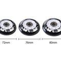 Inline Skate Wheels For Outdoor And Indoor Use 85A Hardness 72mm 76mm 80mm 8 Pack With Bearings Black Durable PU Material