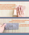 Instruction for Heavy Duty Peel And Stick Shelf Brackets, cleaning surface and installing adhesive hooks securely.