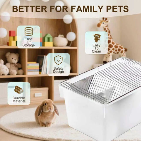 Rock Solid Lab Mouse Cage For Rat Breeding With Bulletproof Wire Lid built durable small animal habitat with easy clean design.