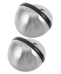 Anti Collision Door Stop Set Two Stainless Steel Floor Door Stops With Self Adhesive Backing Half Dome Silver No Drill Wall Protector