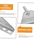 Close-up of Top Shelf Stainless Steel Freezer Door Pivot Hinges 2 Pieces Set, showing easy installation design and stainless steel construction.