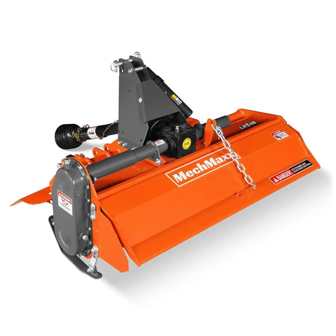 48 Inch Tractor Rotary Tiller Attachment For 3 Point Cat 1 Hitch Chain Drive PTO Shaft Included With Shear Bolt 15 To 35 HP LRT48