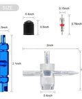 Ultimate Tire Valve Removal Kit With 20 Valve Cores And 10 Caps 4 Way Valve Tool And Core Remover Set dimensions and components