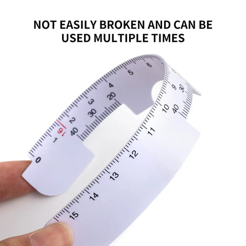 2 Pack Pupil Distance Ruler For Eye Measurement PD Gauge Tool Ophthalmic Meter For Prescription Eyeglasses, white PVC, 17.6 cm