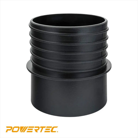 Left Hand Thread Quick Connect Coupler For 4 Inch Dust Collection Hose 4 Inch ID Flexible Hose Adapter, black plastic view
