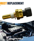 Bulletproof Engine Coolant Temperature Sensor Direct Oem Fit Heavy Duty Metal Housing with gold finish for vehicles.