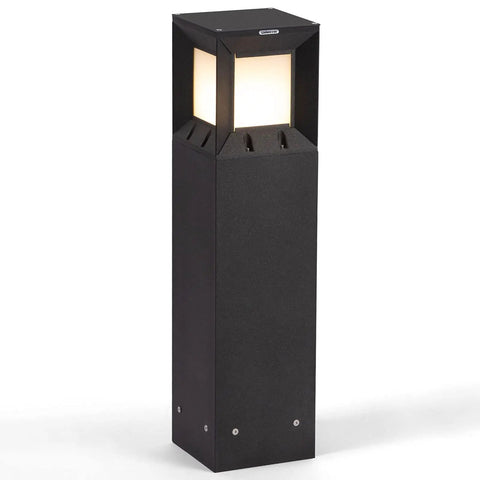 Go-To IP54 Waterproof Outdoor Bollard Path Light, 32-Inch Black LED Lamp, 3000K Warm White for Lawn, Patio, Courtyard and Driveway