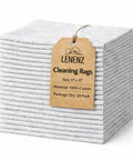 Lint Free Cleaning Rags 24 Pack 100 Percent Cotton Cloths Soft Tee Shirt Material Highly Absorbent And Durable Pro Grade For Cast Iron Cleaning Wood Staining Dusting Shoe Polishing And Everyday Household Automotive And Industrial Use 17 By 17 Inches