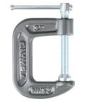 Heavy Duty C Clamp For Home, Garage, And Shop Use, Steel Construction With Secure Mounting, shown in close-up steel frame view.