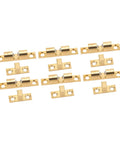 Double Ball Brass Bead Snap Lock Cabinet Door Catch with Adjustable Tension and Gold Screws for Cabinets Closets and Drawers 70mm Easy Install