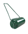 Tow Behind Lawn Roller 9 Point 5 Gallon Fillable Water And Sand Steel Drum Heavy Duty Soil Compactor With 28 Inch U Shape Handle