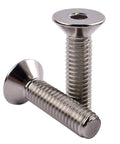 M4 X 10mm Flat Head Socket Cap Countersunk Screws DIN7991 304 Stainless Steel 18-8 Allen Hex Drive Fully Threaded Pack Of 50