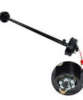 Beefy 3500 Lb 5 Lug Electric Brake Trailer Axle With 73 Inch Hub Face, 58 Inch Spring Center, 5x4.5 Bolt Pattern, Straight Steel Tube