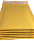Stack of 30 Pack 3.5x5 Inch Padded Bubble Mailers Self Seal Kraft Envelopes For Fast Shipping