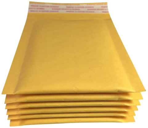 Stack of 30 Pack 3.5x5 Inch Padded Bubble Mailers Self Seal Kraft Envelopes For Fast Shipping