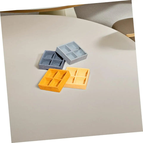 Four Grid Miniature Resin Storage Box Set For Dollhouses And Fairy Gardens Realistic Candy And Nut Display Ornaments Tiny Micro