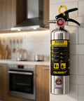 Class K Kitchen Fire Extinguisher Built For Fast Grease Cooking Flare Ups, Two Pack Of 34 Fl Oz Wet Chemical Sprayers mounted in kitchen.