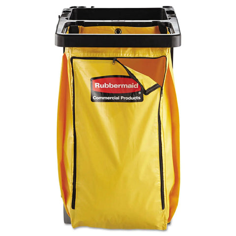 High Capacity 34 Gallon Vinyl Janitorial Cart Bag For Waste Trash Laundry And Linen Heavy Duty Hygienic Yellow Compatible With Most Housekeeping Carts Keeps Soiled Items Separated
