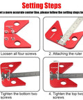Go To Center Finder Tool Pro Grade For Woodworking And Lathe Quick Accurate Circle Centering And Marking Tool setup steps diagram
