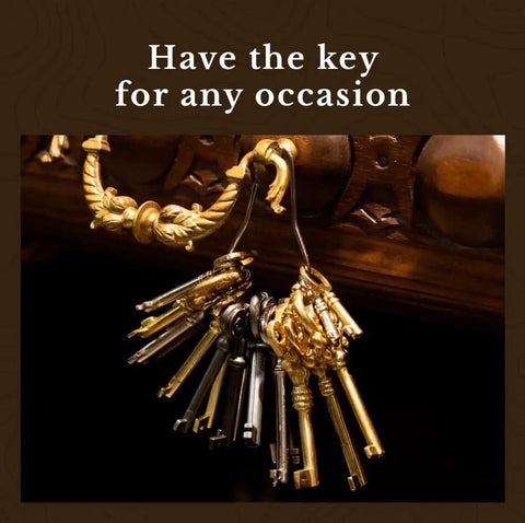 Totally Authentic Hollow Barrel Skeleton Key With Glossy Brass Plating And Heavy Duty Zinc Core Works Like A Charm On Antique Dresser Drawers Wooden Cabinet Doors And Traditional Grandfather Clocks