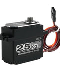 Badass 25Kg Brushless Digital Servo With Ip67 Waterproof Full Metal Gearbox, showcasing robust build and wires for RC projects.