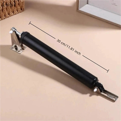 Soft Closing Door Closer 35Kg Adjustable Speed Positioning Door Stop Hardware Black, 30 cm