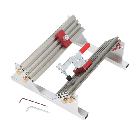 Sturdy Adjustable Aluminum Drawer Clamp For Milling Table Saw Featuring Knockout Precision Spline Locators Plus Smooth As Silk Uhmw Glides.