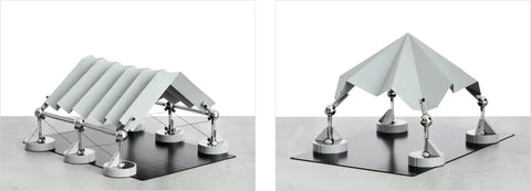 Magnetic Modular Structural Kit 4 For Engineering And Architecture Education with arches and dome structures on a table