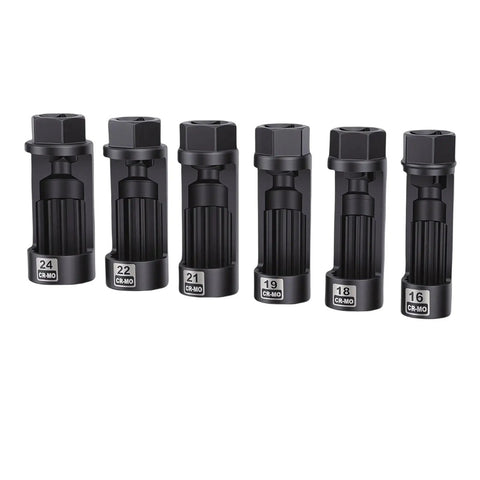 6 Piece Strut Nut Socket Set With Storage Case 16mm 18mm 19mm 21mm 22mm 24mm Shock Absorber Removal Tools For Sedan And SUV