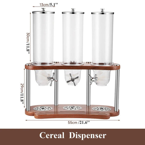 Airtight Cereal Dispenser And Dry Food Storage Container Countertop Organizer No Fuss Game Changer keeps oatmeal, nuts fresh.