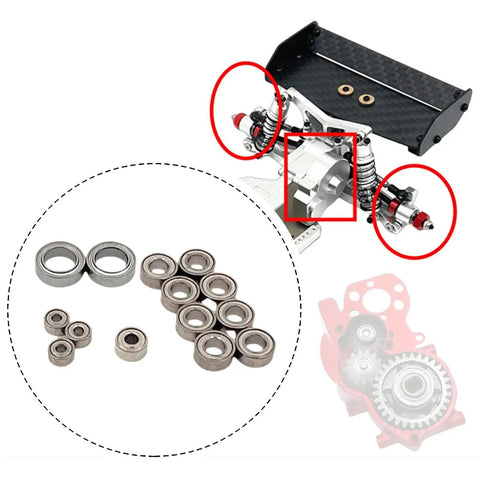 14 Piece Ball Bearing Upgrade Kit For WLtoys 244016 RC Car 1 24 Scale High Precision Bearings For Smoother Spin Reduced Friction