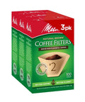 Cone Coffee Filters Set Of 3, Natural Brown, 300 Total Best Dang, Fits 2 To 6 Cup Cone Makers And 1 Cup Pour Over Brewers, Compostable