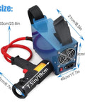 Heavy Duty Induction Bolt Remover And Handheld Induction Heater Tool With 1500 Watts showing sizes and dimensions of tool and parts.