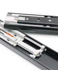 Close-up of Push To Open Drawer Slides With Side Mount Runners Full Extension Ball Bearing Cabinet Rails, 14 inch