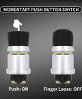 12V 24V Waterproof Kickstart Push Button Switch 50A Heavy Duty Momentary SPST With Neoprene Weatherproof Cover illustration