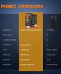 Orange Backlit 5 Pin On Off Rocker Switch For UTV LED Light Bars SPST Single Pole Rock Solid Durable Plastic Housing Easy Install Replacement Button 12V DC Operation High Conductive Pins Weather Resistant, with jumper wires