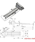 Side Door Container Hinge For Refrigerated Cold Storage Cabinet And Compartment Fitting, heavy duty stainless steel