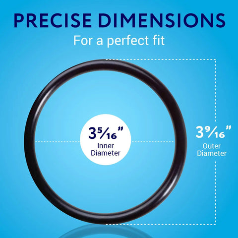 Water Filter O-Rings Replacement Gaskets Six Pack For Whole Home Systems Tight Seal To Stop Leaks Quick Easy Install Durable Rubber O-Rings 3.56 Inch Size Compatible With Most Filtration Setups