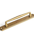 Antique Brass Zinc Alloy Cabinet Handle With Backplate 5 Inch Center To Center 128mm Hole Cabinet Pull Hardware 2 Pack With Mounting Screws
