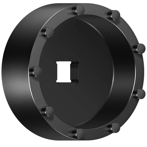Close-up of 31510 Axle Nut Socket for GM Silverado Sierra 2500 3500 Trucks with 11.5 Inch and 12 Inch Dual Rear Wheel Hubs, Pro Grade 9 Pin