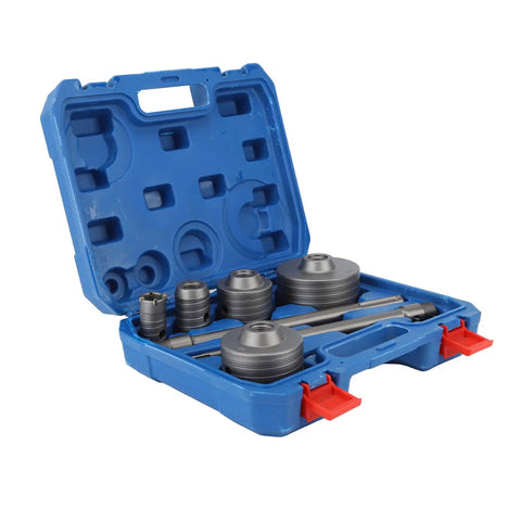 Durable 9 Pcs Concrete Hole Saw Drill Bit Kit With Tungsten Steel Core For Brick And Stone Projects Covering Sizes From 30 Mm To 100 Mm in blue case