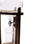 Slick Portable Cold Brew Coffee Maker Tower Featuring Adjusted Drip Speed And Generous 600 ML Size, detailed view of glass and metal components.