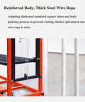 Multifunctional Scaffolding Machine For Indoor Outdoor Construction With Steel Reinforced Joints and Thick Steel Wire Ropes