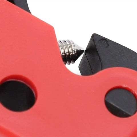 Close-up of Circuit Breaker Lockout Kit 10 Pieces For Industrial And Automotive Safety, showing locking mechanism in nylon and brass