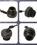 Scuba DIN Plug Dust Cap For First Stage Regulator With Cord Valve Protector Black Plastic Cover For Diving And Snorkeling Cylinders 0.61 Inch ID 25x30mm