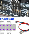 12mm Chassis Power Button Kit With LED Metal Button Cable For PC Case ATX On Off Switch Extension Cord Red DIY PC Build