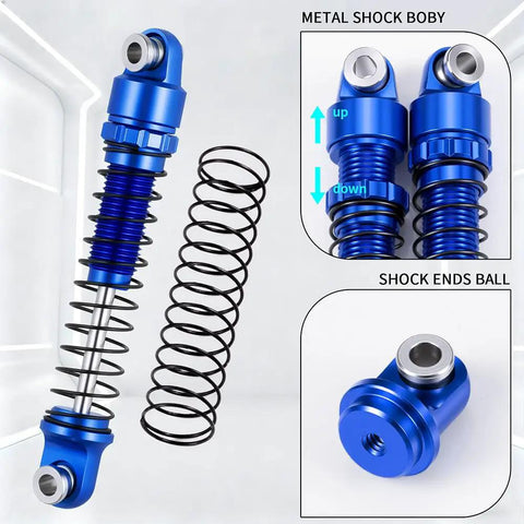 28mm RC Oil Shocks 4Pc Aluminum Shock Absorbers For 1/30 Axial SCX30 Wrangler Bronco RC Crawler Upgrades With Sick Damping