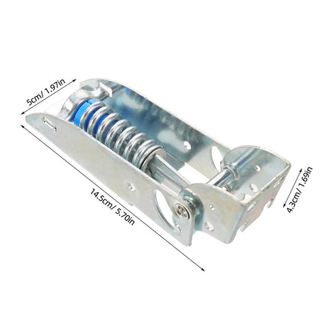Beefy Sturdy Refrigerator Hinges With Thick Spring Loaded Design And Three Mounting Holes For Door Alignment In Freezers Ovens And Commercial Cooling Equipment Replacement Parts, showing measurements