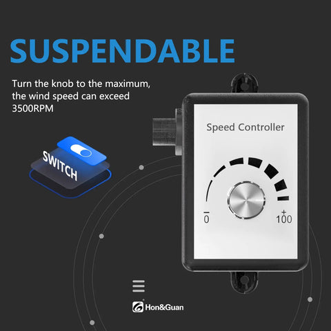 Speed controller for 8 Inch Inline Duct Fan With 760 CFM And Variable Speed EC Motor